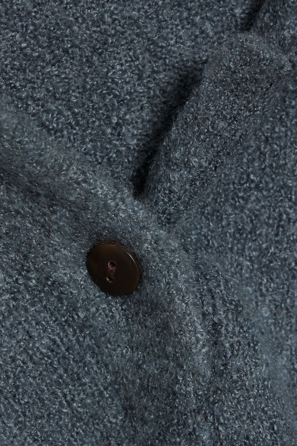 Vince Bouclé-knit Silk-blend Polo Shirt
