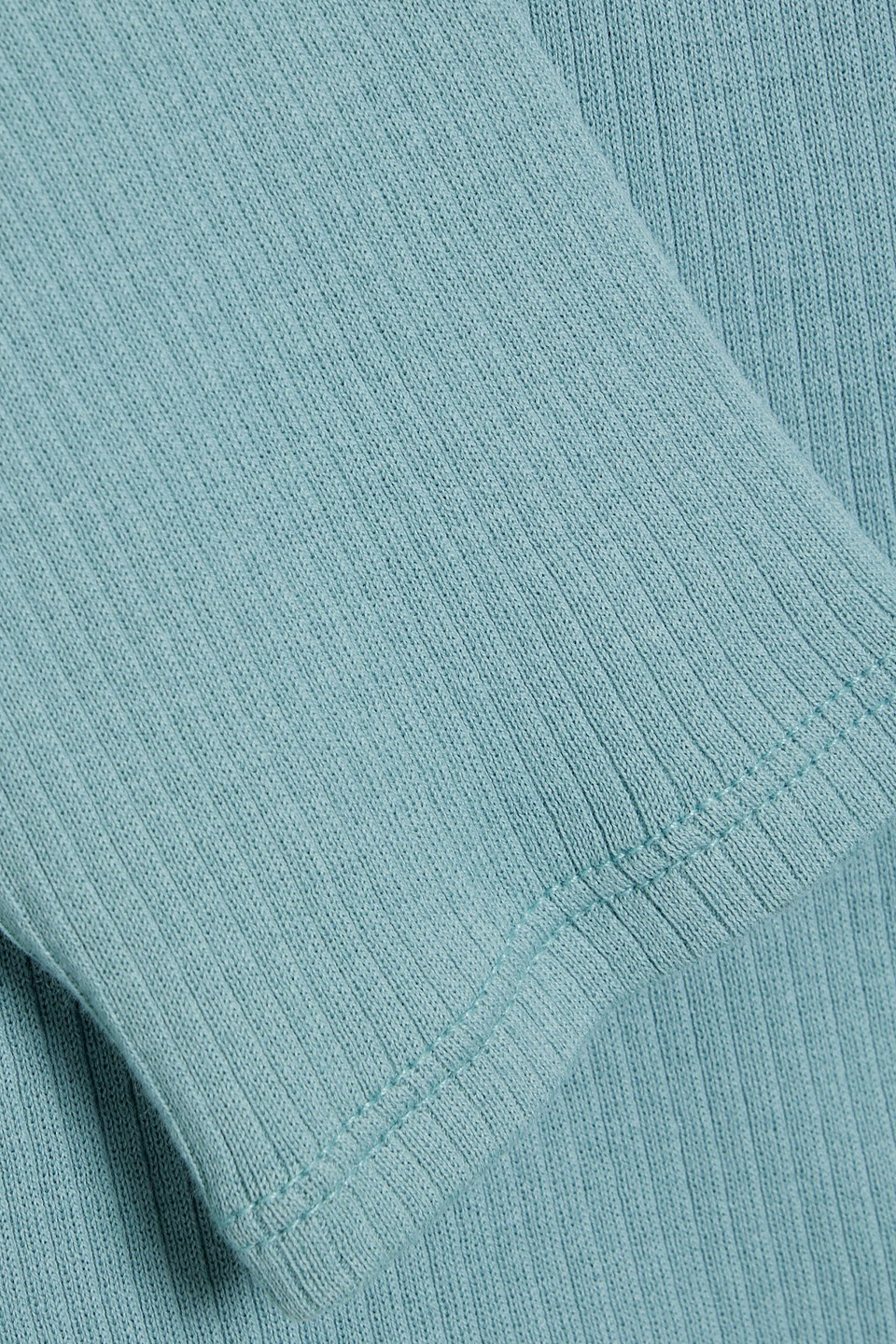 Vince Ribbed Pima Cotton-jersey Top