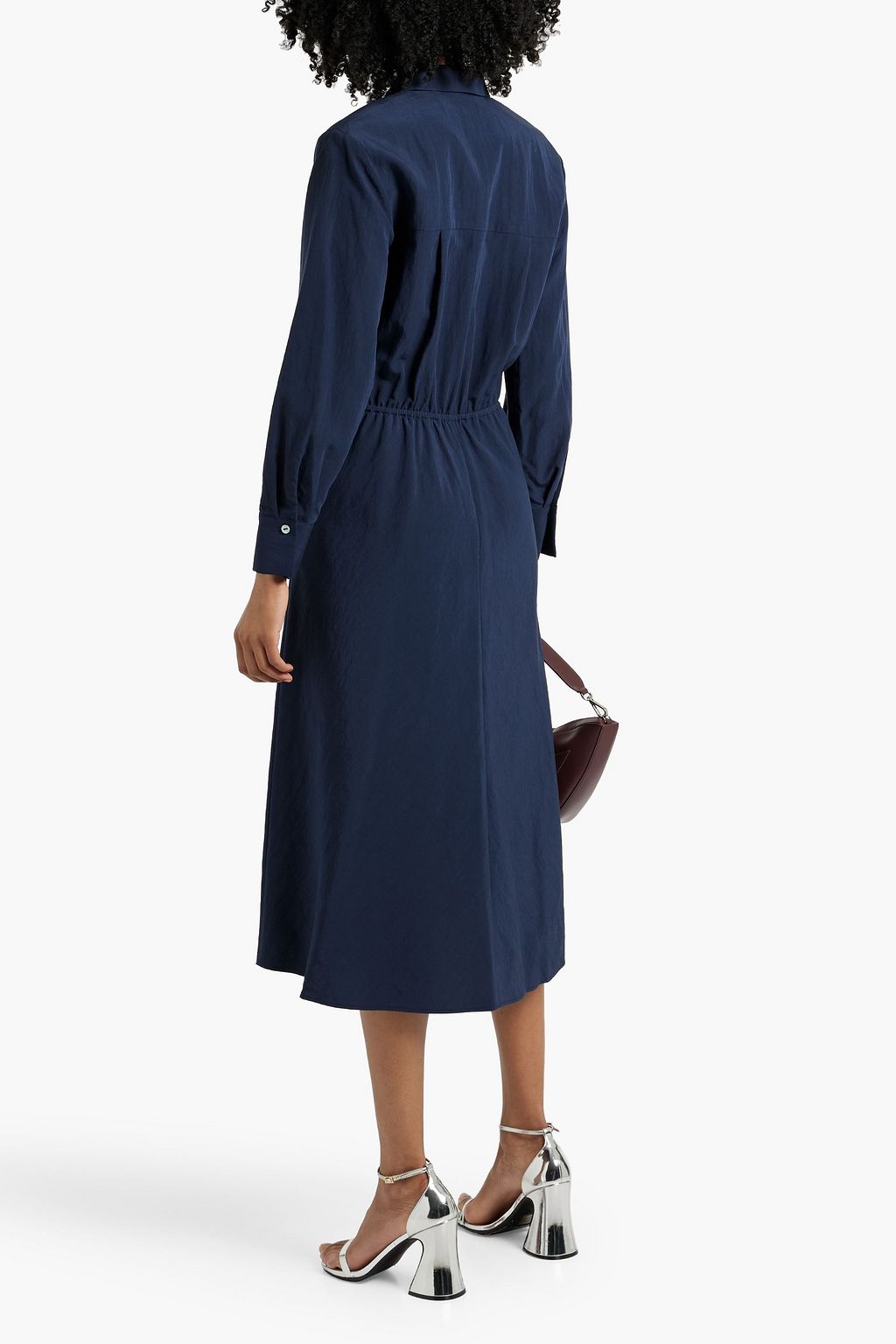 VINCE. TENCEL™ Lyocell-blend midi shirt dress