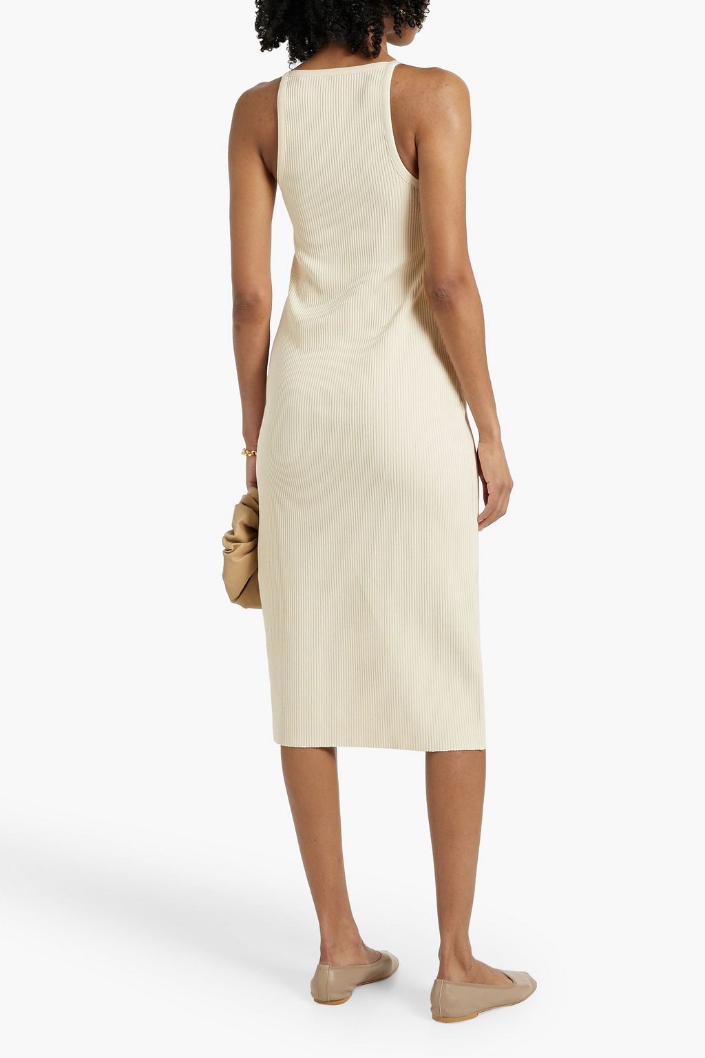VINCE. Ribbed-knit midi dress