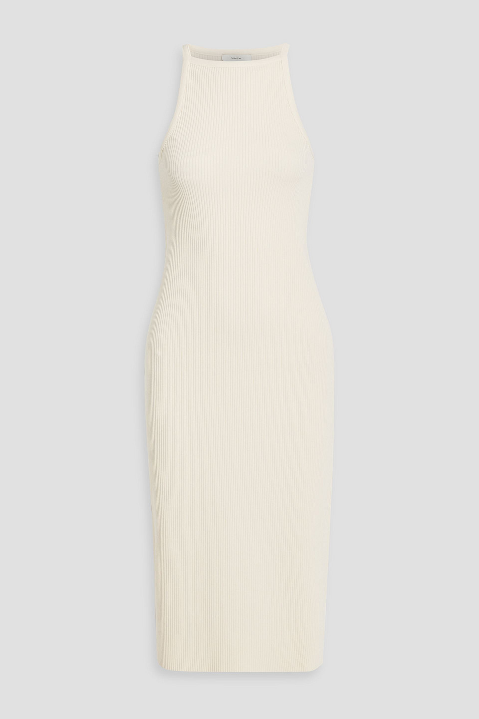 Vince Ribbed-knit Midi Dress