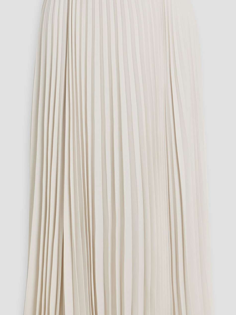 pleated chiffon midi skirt