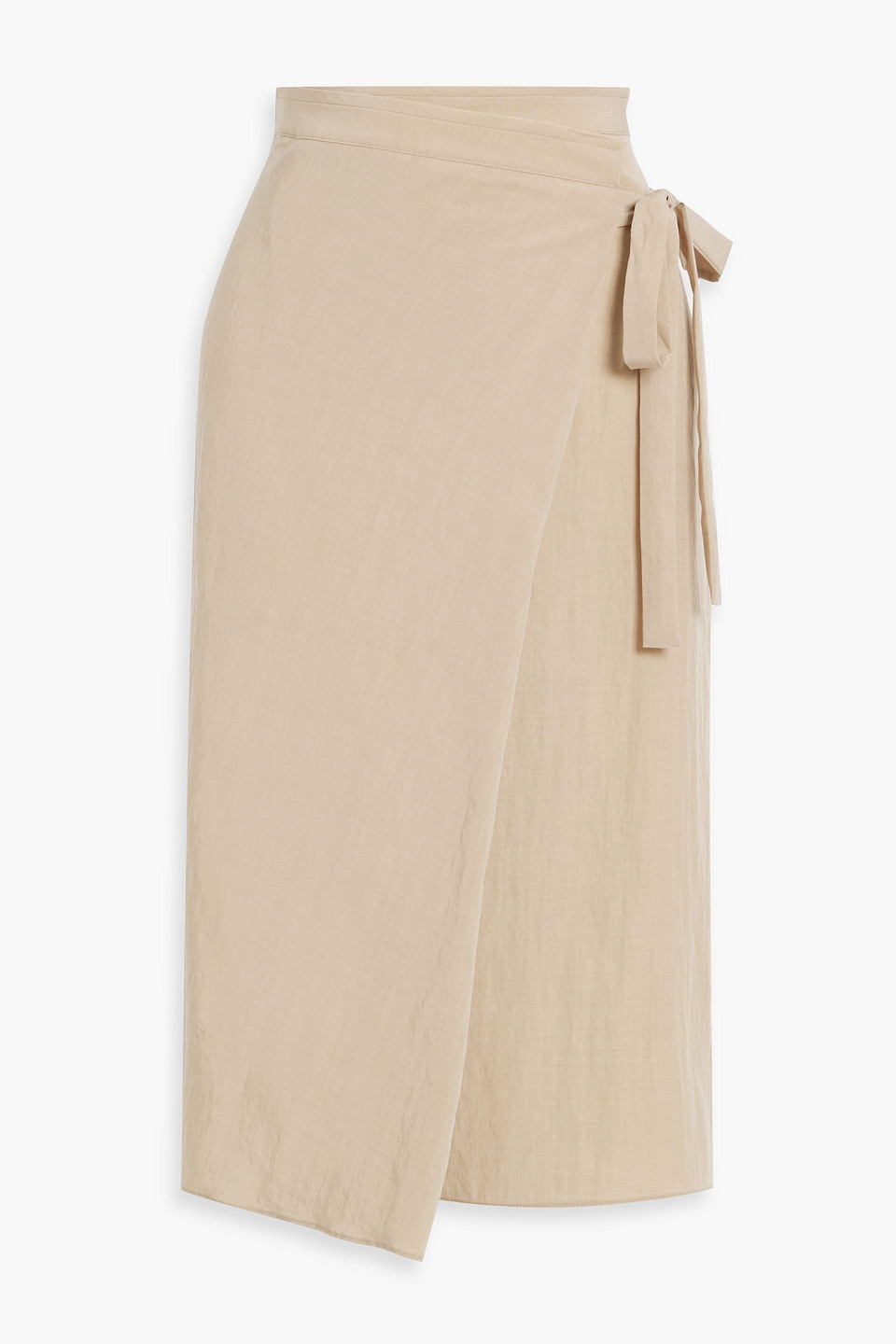 Vince Wrap-effect Tencel™ Lyocell-blend Midi Skirt