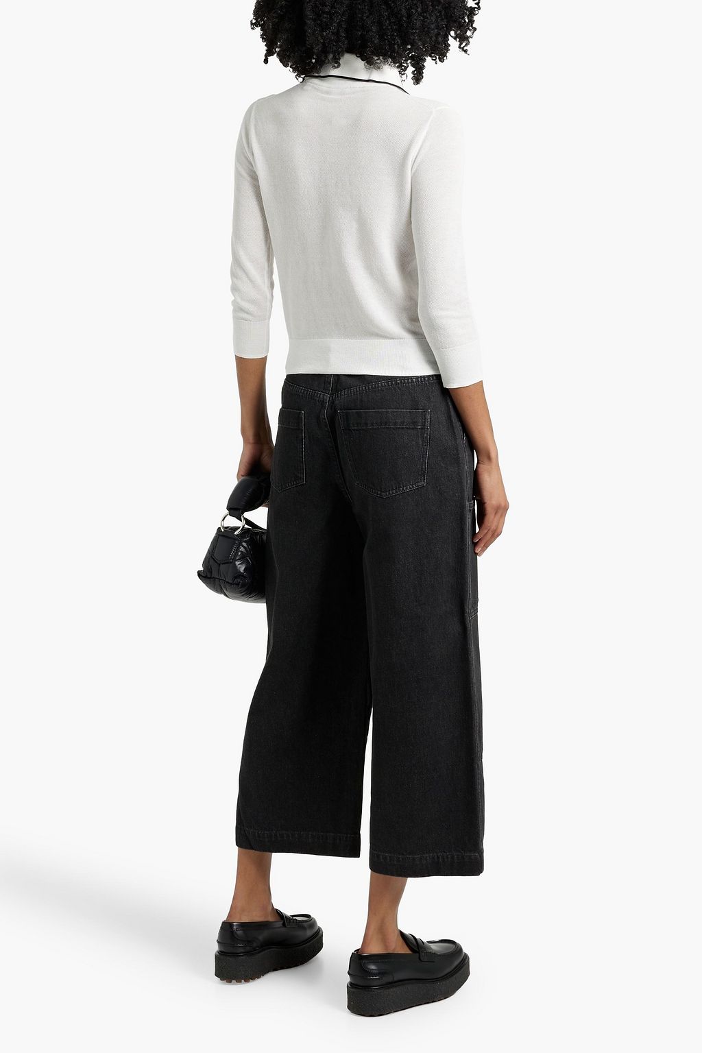VINCE. Cropped high-rise cargo jeans