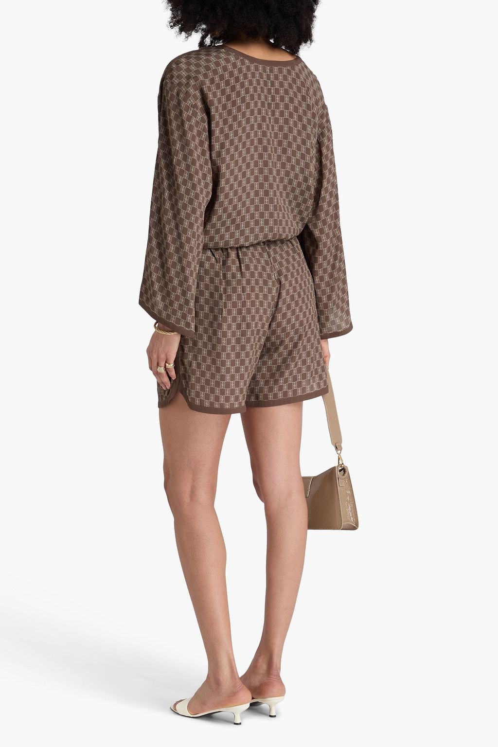 BY MALENE BIRGER クレープデシン ショートパンツ プリント入り