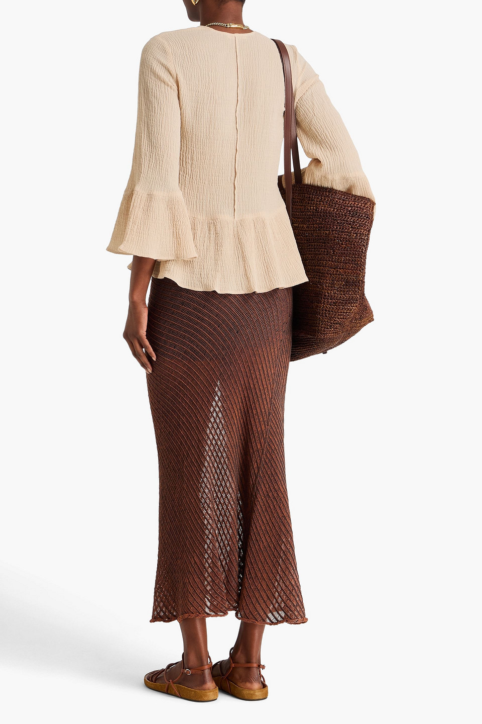 BY MALENE BIRGER OPHELIES RAMIE AND COTTON-BLEND GAUZE BLOUSE