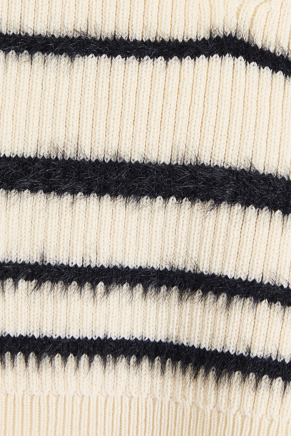 BY MALENE BIRGER REGGIE STRIPED INTARSIA COTTON-BLEND BRA TOP