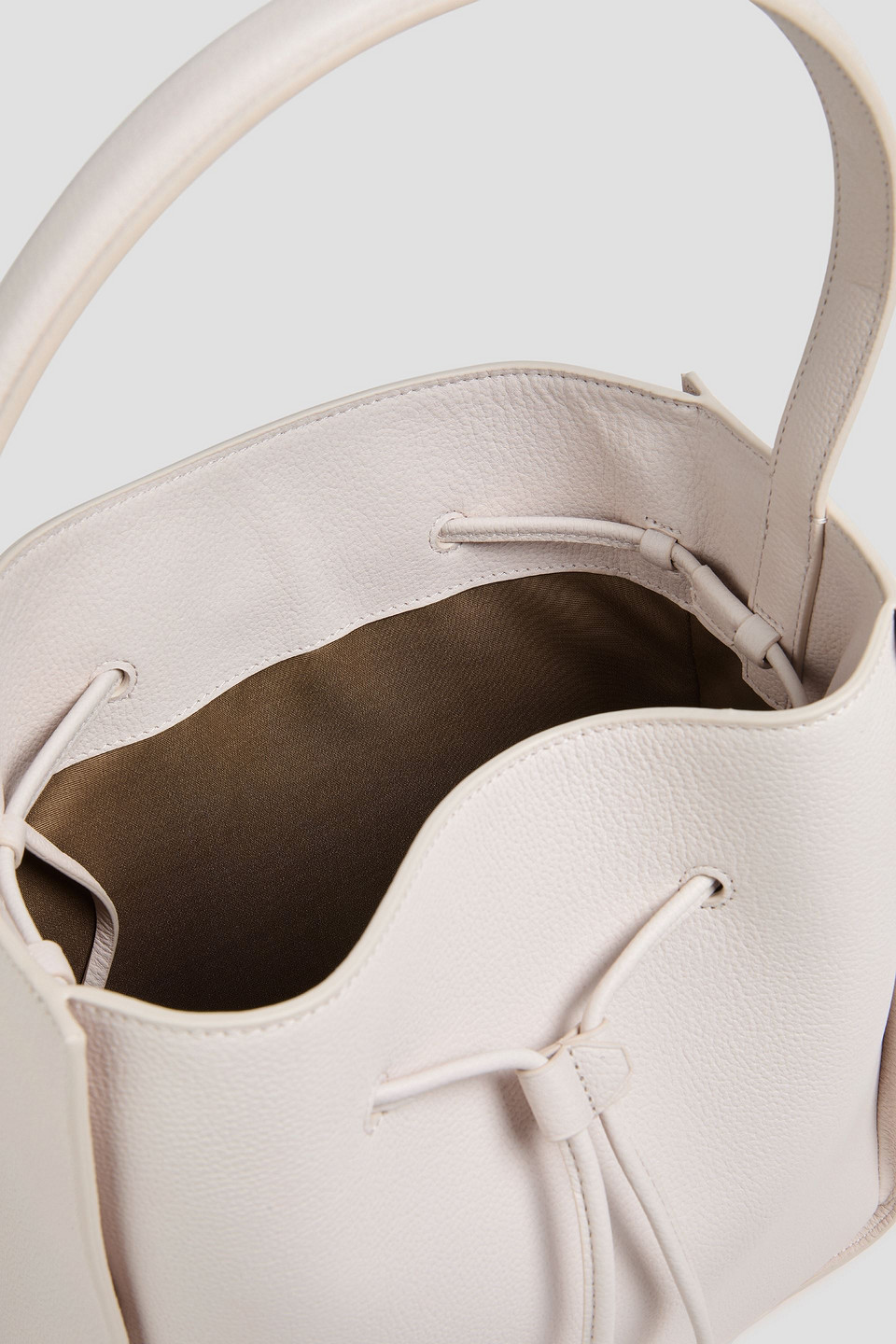 3.1 Phillip Lim Soleil Large Pebbled-leather Bucket Bag In Off-white