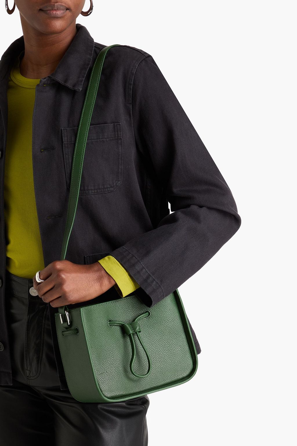 3.1 PHILLIP LIM حقيبة باكيت "سوليل" صغيرة من الجلد المحبب