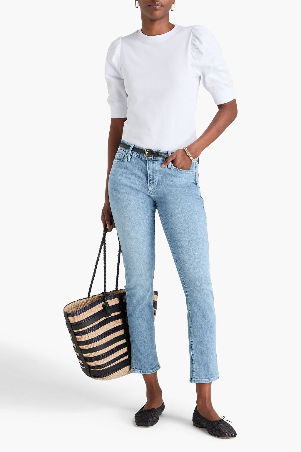 FRAME Le Garcon cropped boyfriend jeans