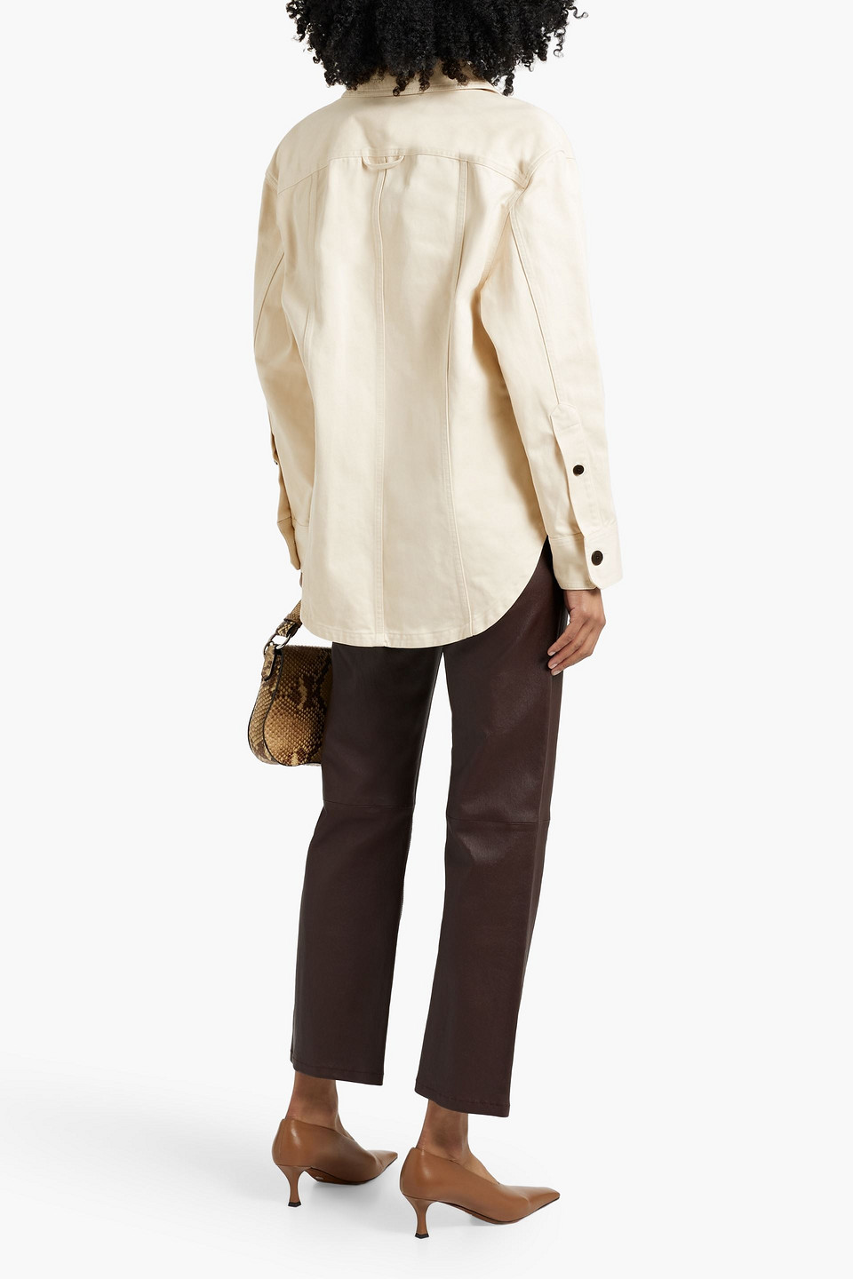 Another Tomorrow Cotton-canvas Jacket In Ecru