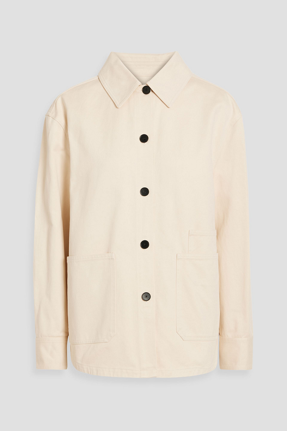 Another Tomorrow Cotton-canvas Jacket In Ecru