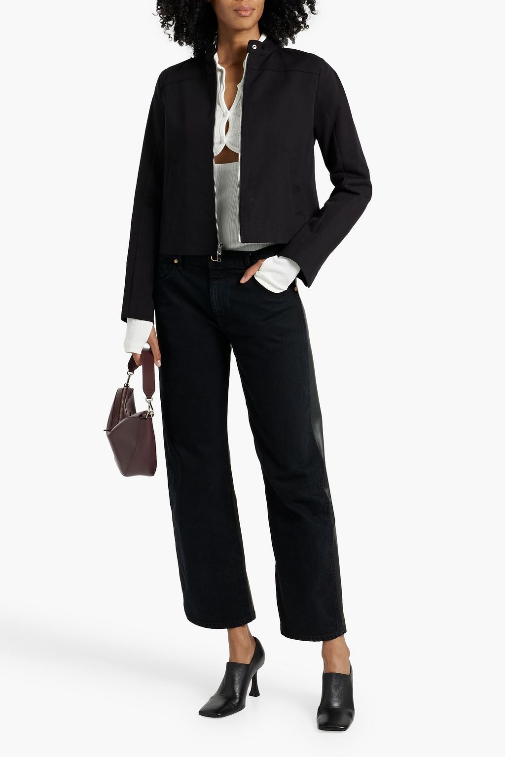VINCE. Cotton-blend bomber jacket