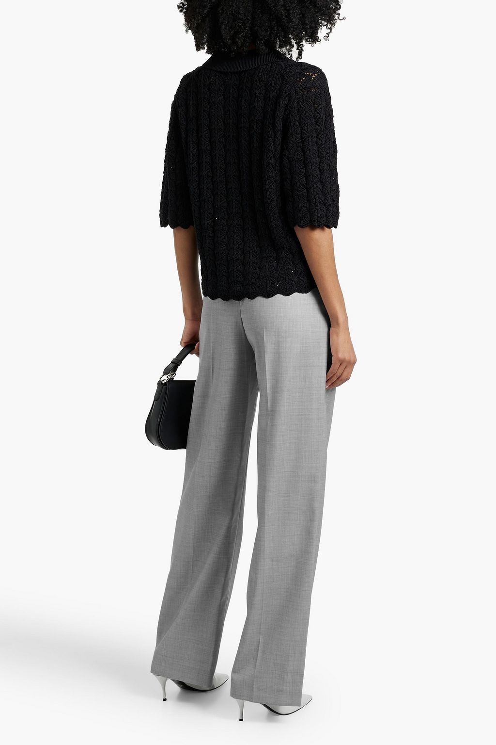 LOULOU STUDIO Adria crocheted cotton cardigan