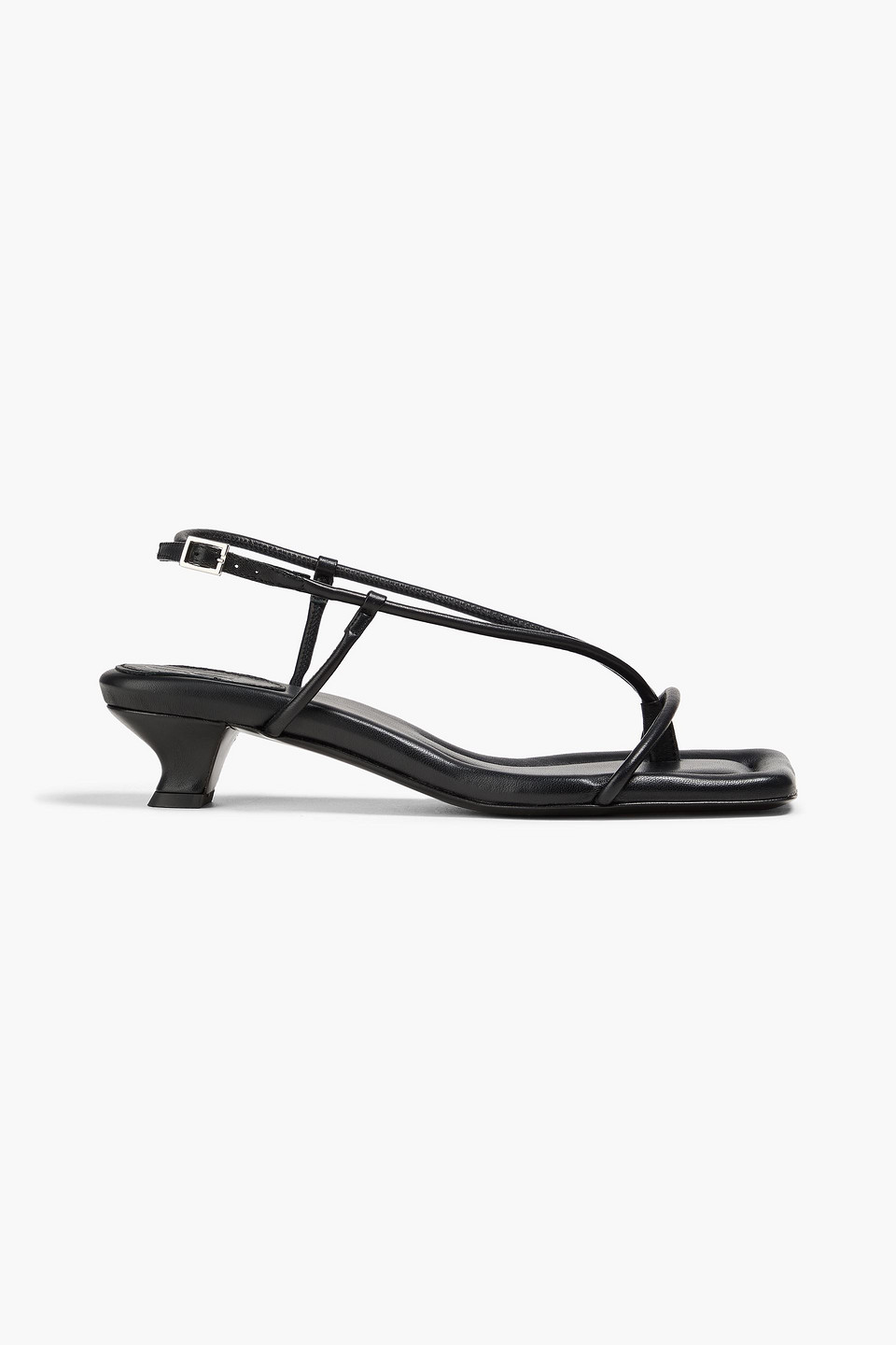 By Malene Birger Tevi Leather Slingback Sandals In Black