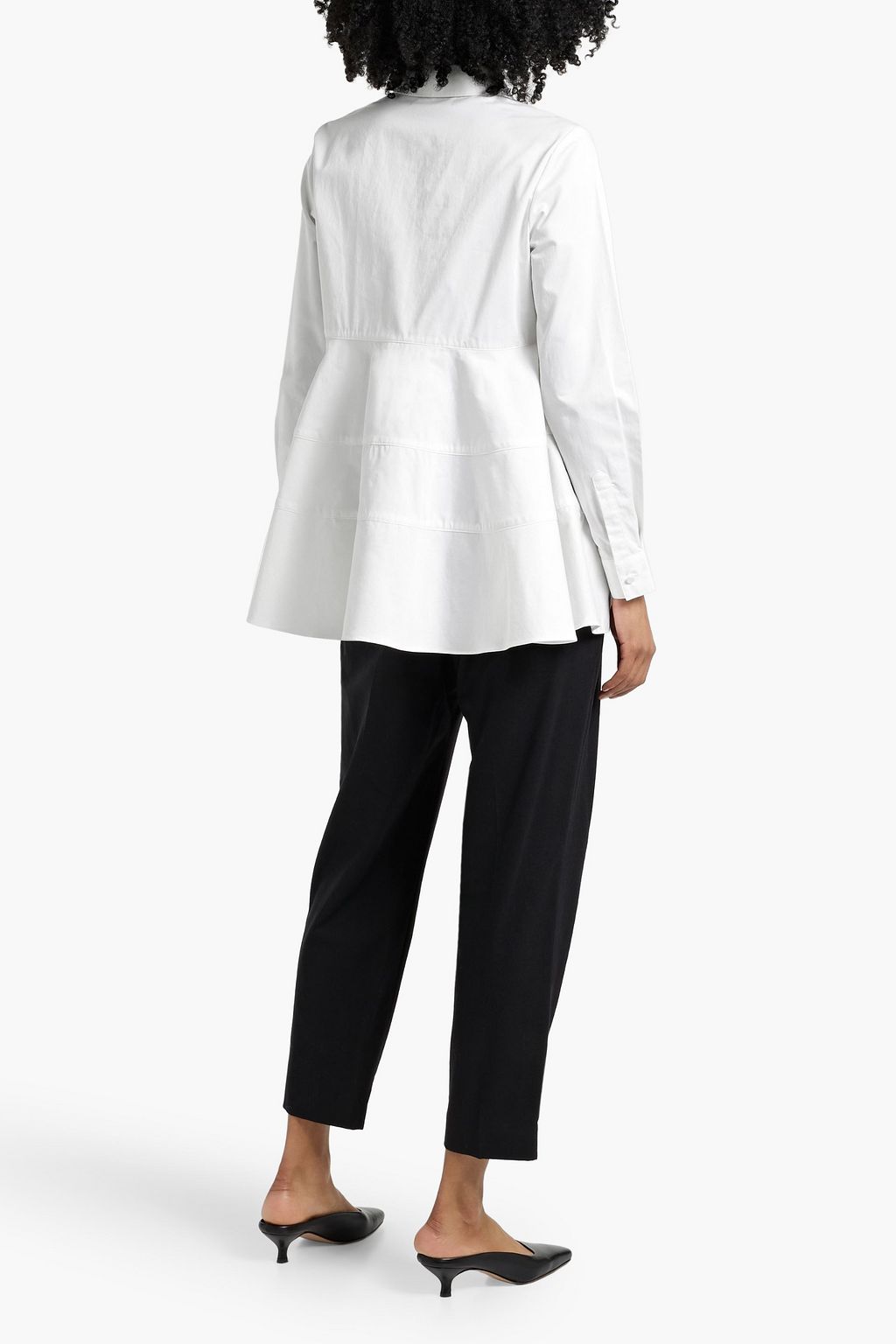 CO Fluted cotton-poplin shirt