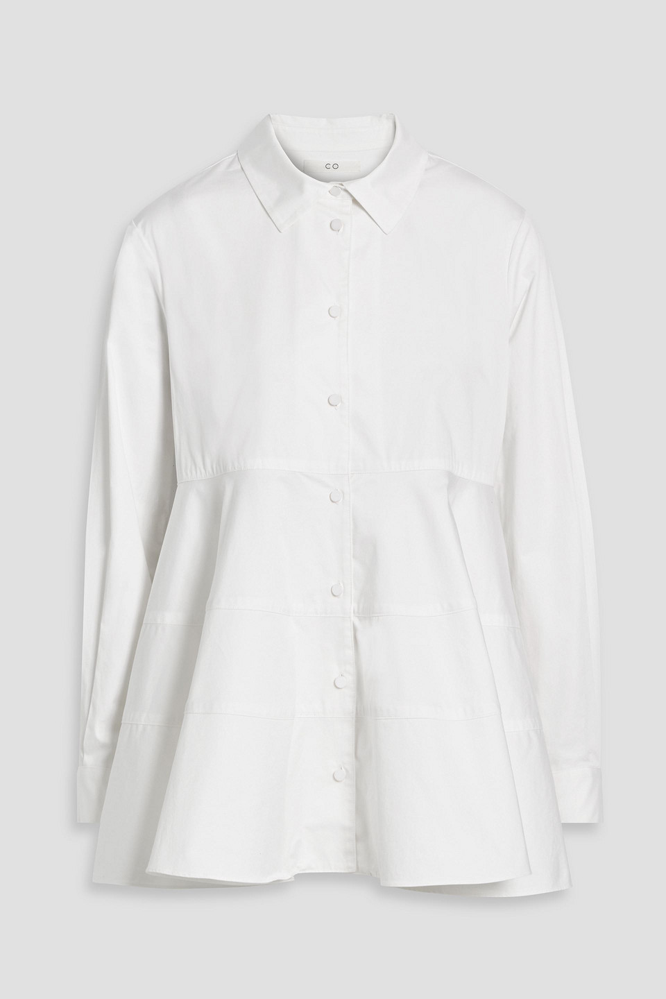 Fluted cotton-poplin shirt