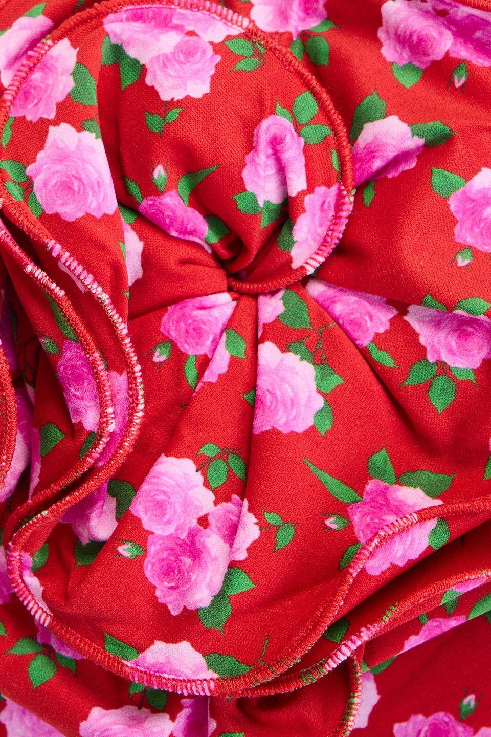 MAGDA BUTRYM FLORAL-APPLIQUÉD PRINTED BIKINI BRIEFS