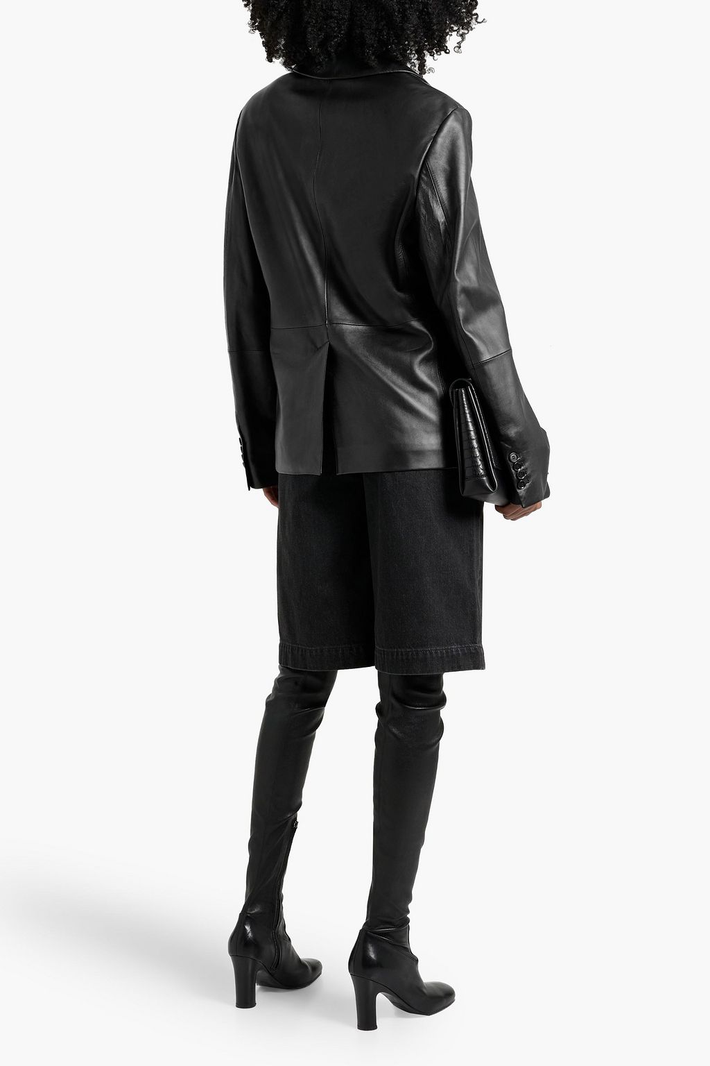 LOULOU STUDIO Davao double-breasted leather blazer