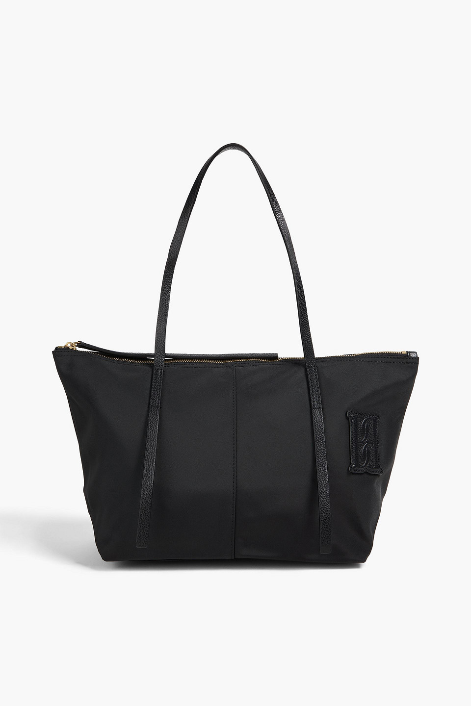 By Malene Birger Nabella Leather-trimmed Shell Tote In Black