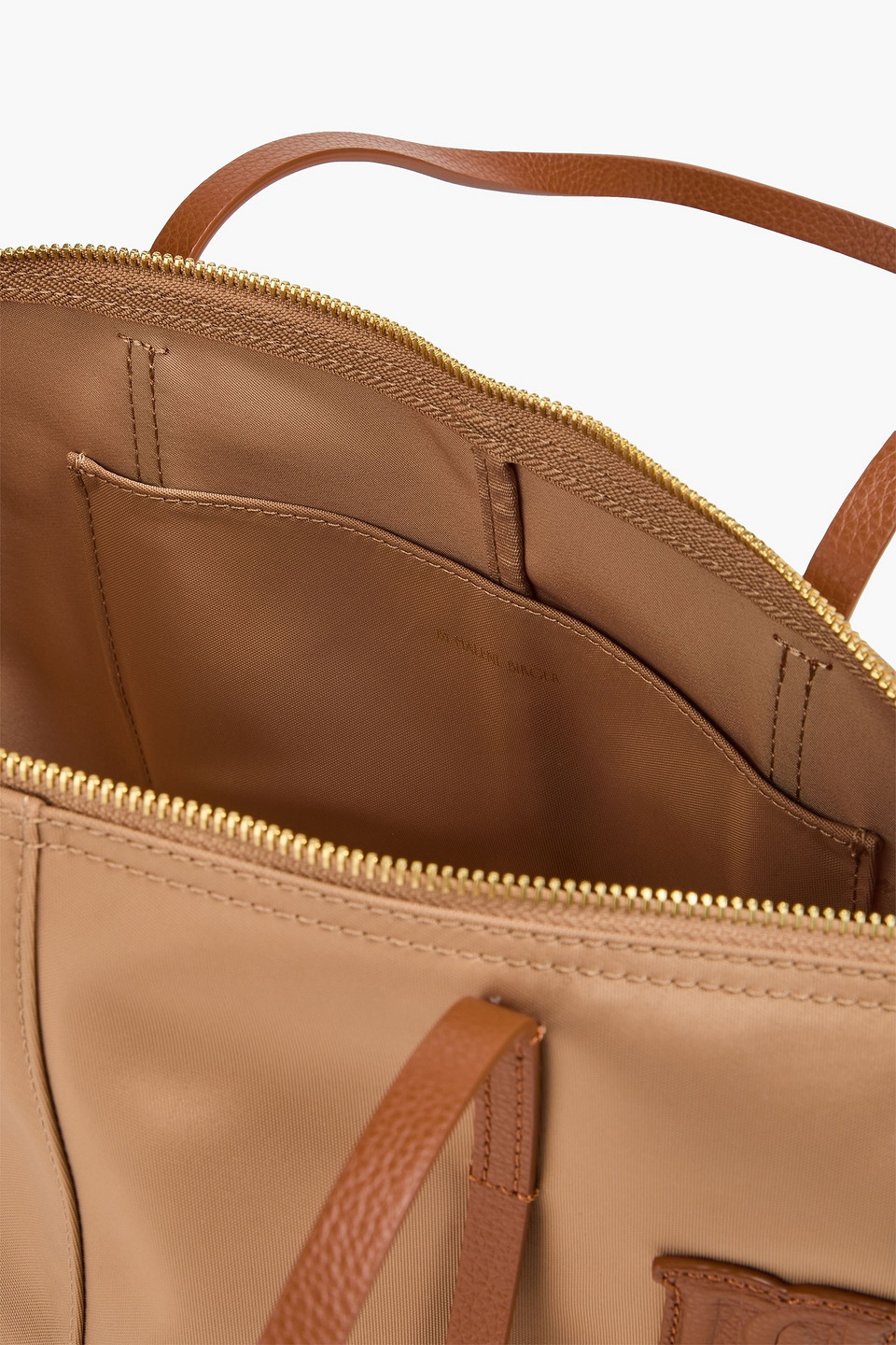 By Malene Birger Nabella Leather-trimmed Shell Tote In Light Brown