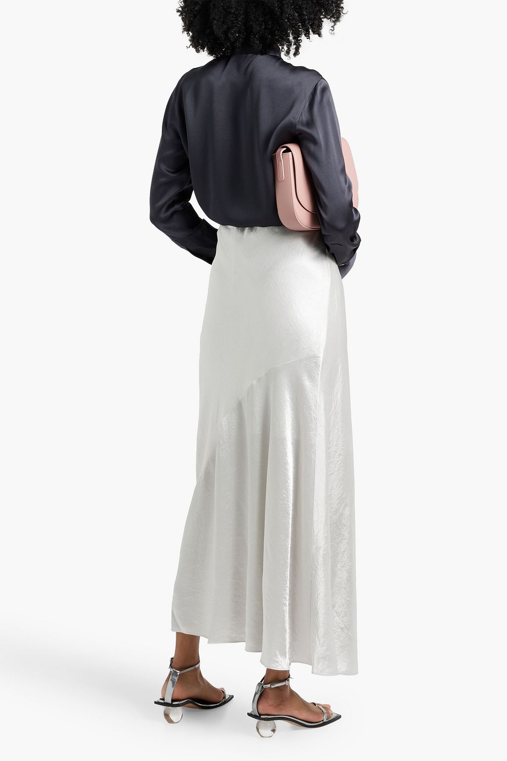 VINCE. Silk-satin shirt