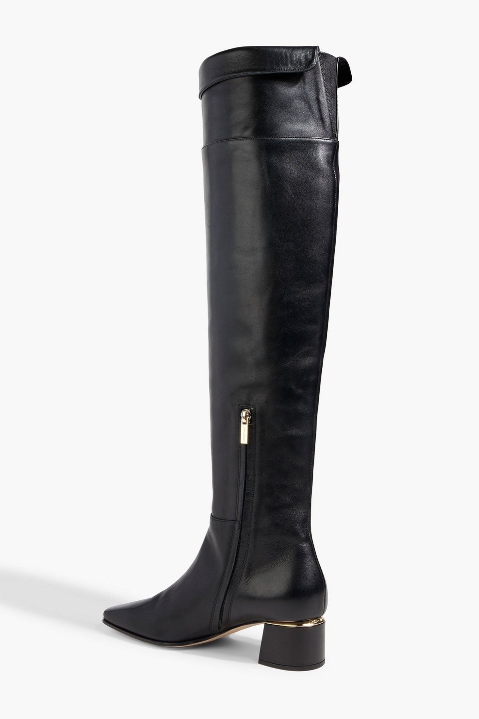 Jimmy Choo Loren 45 Leather Over-the-knee Boots In Black