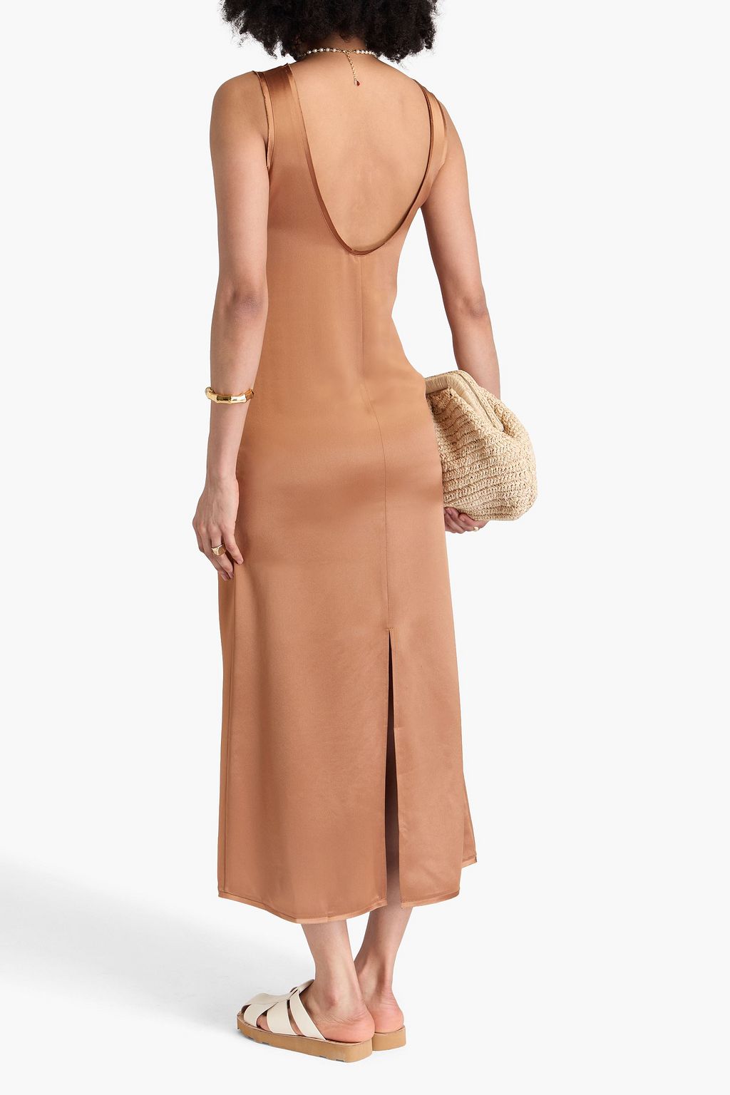 BY MALENE BIRGER فستان أوديت متوسط الطول من الساتان
