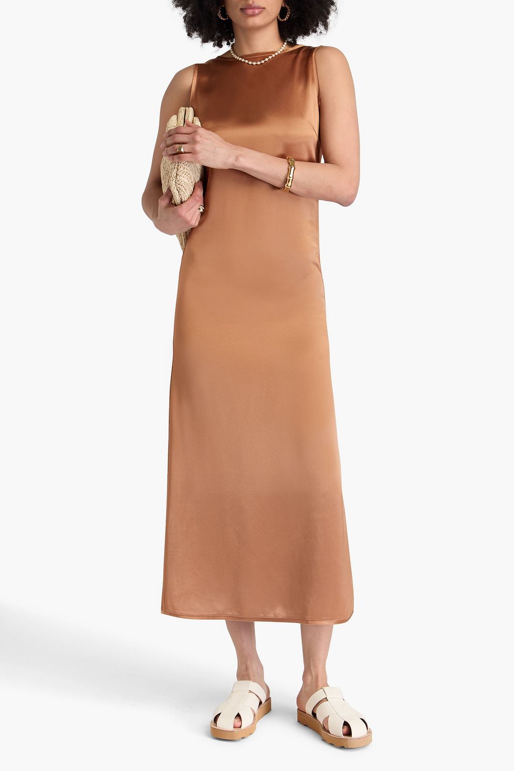 BY MALENE BIRGER فستان أوديت متوسط الطول من الساتان