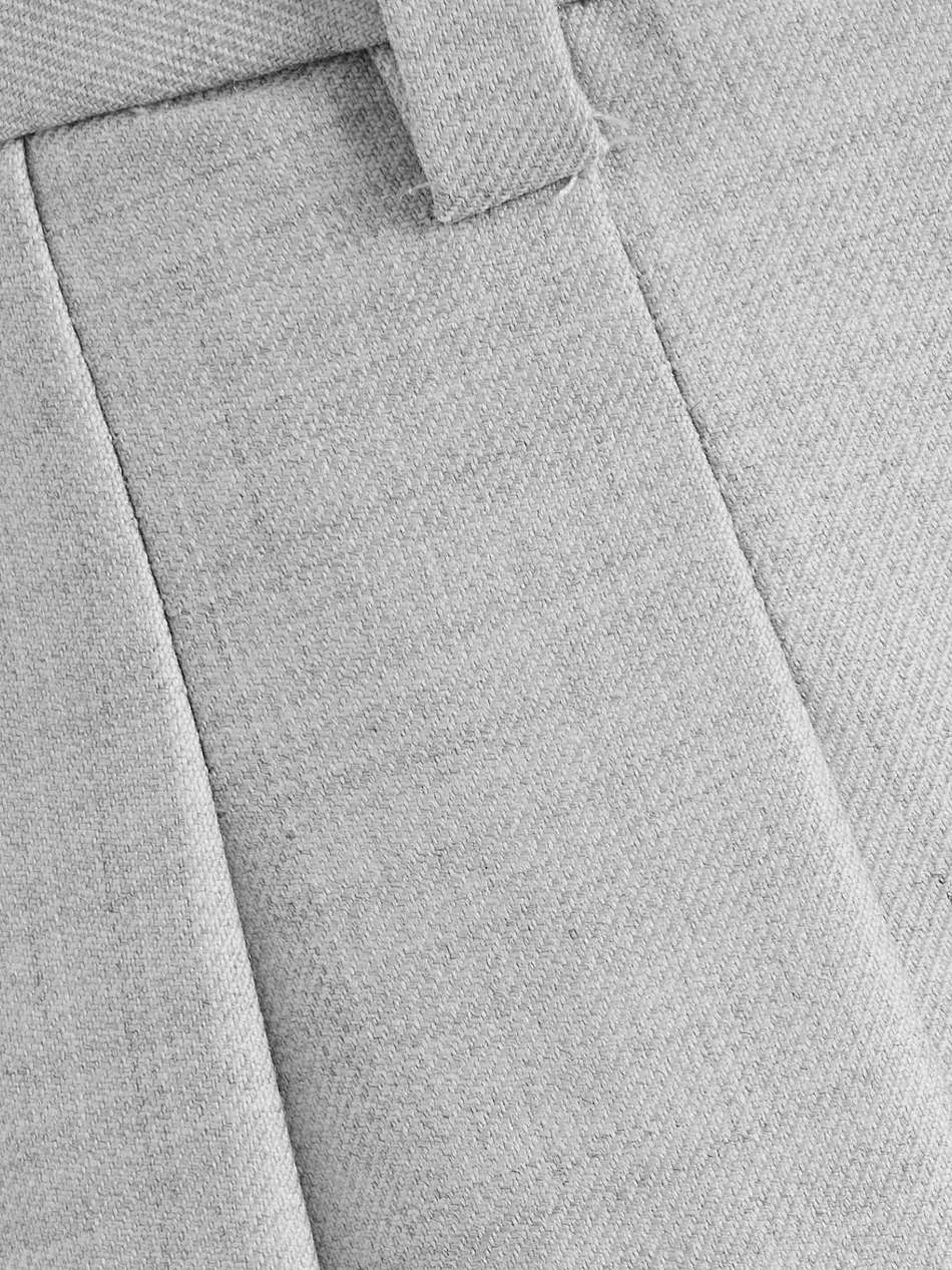 sbiru pleated wool-twill wide-leg pants