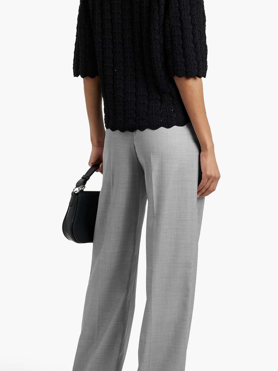 sbiru pleated wool-twill wide-leg pants