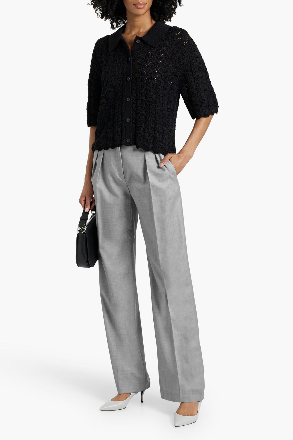 LOULOU STUDIO Sbiru pleated wool-twill wide-leg pants