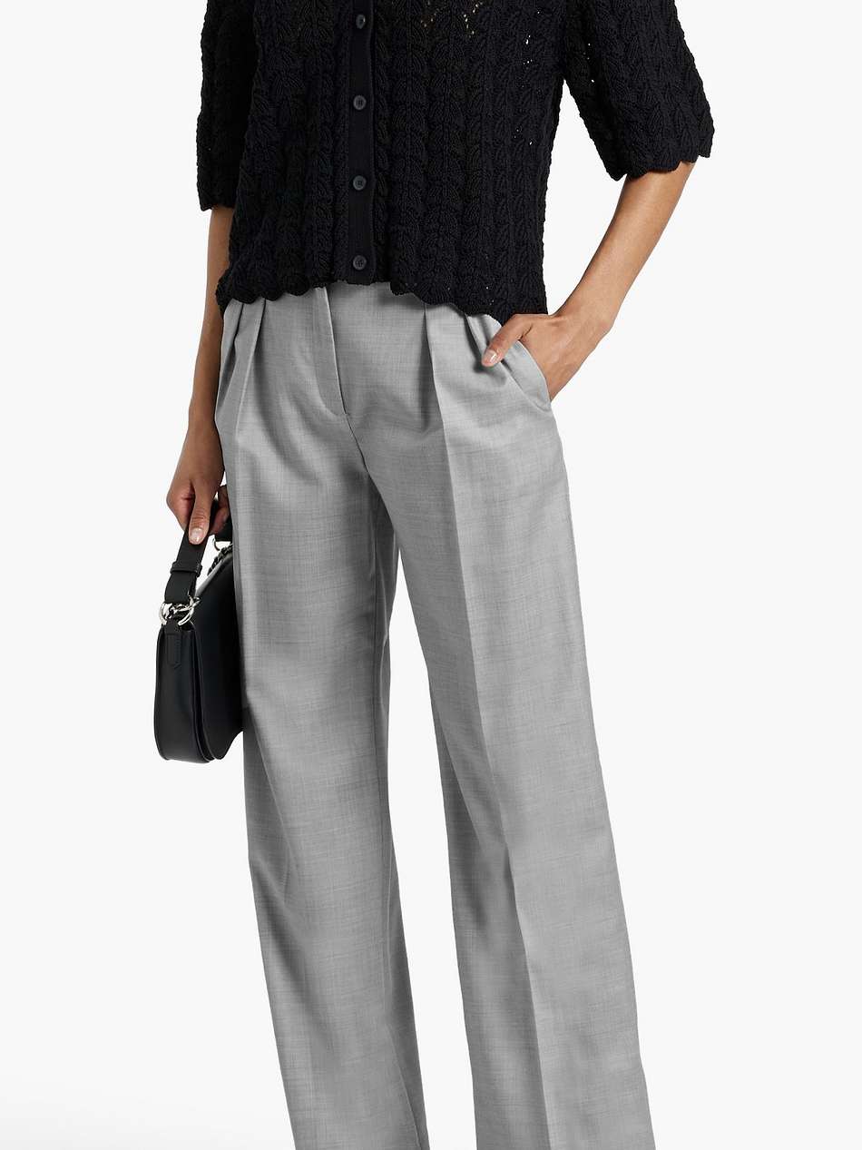 sbiru pleated wool-twill wide-leg pants
