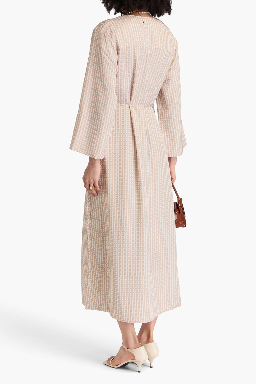 BY MALENE BIRGER فستان "مانيسا" طويل من التويل المطبوع بتصميم ملتف