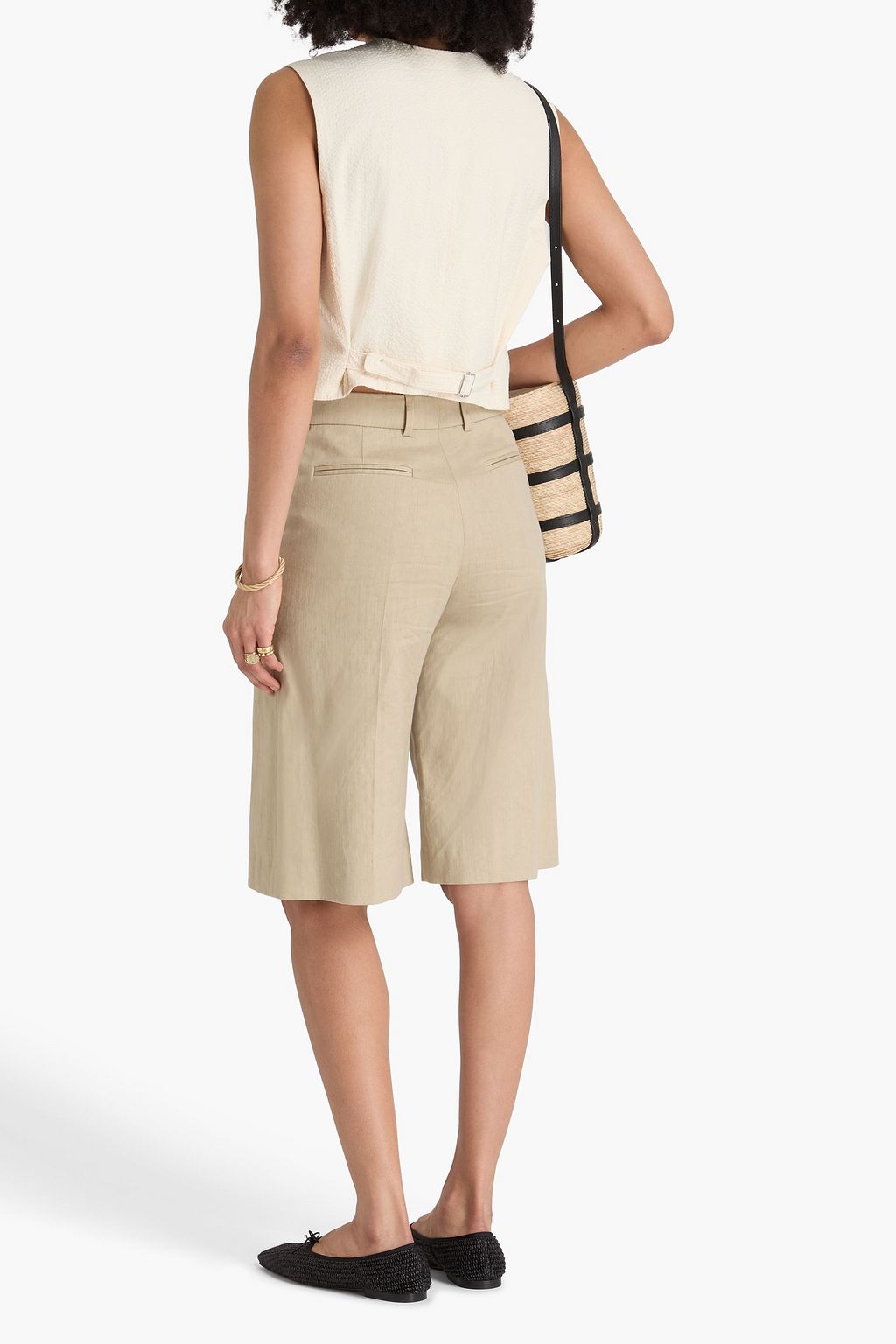 BY MALENE BIRGER Blaire cotton-blend seersucker vest