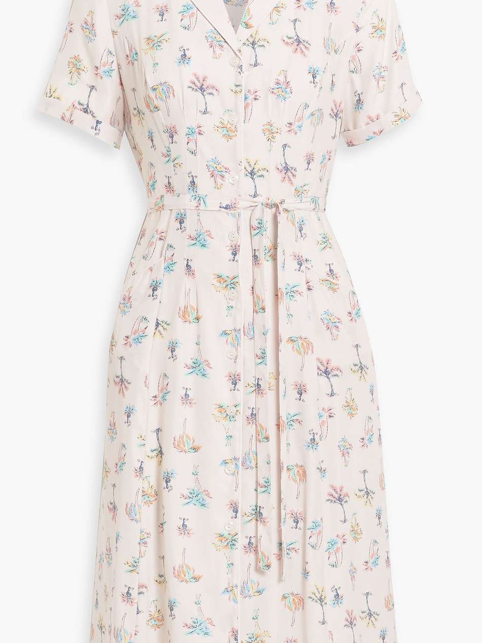 maria printed silk dress