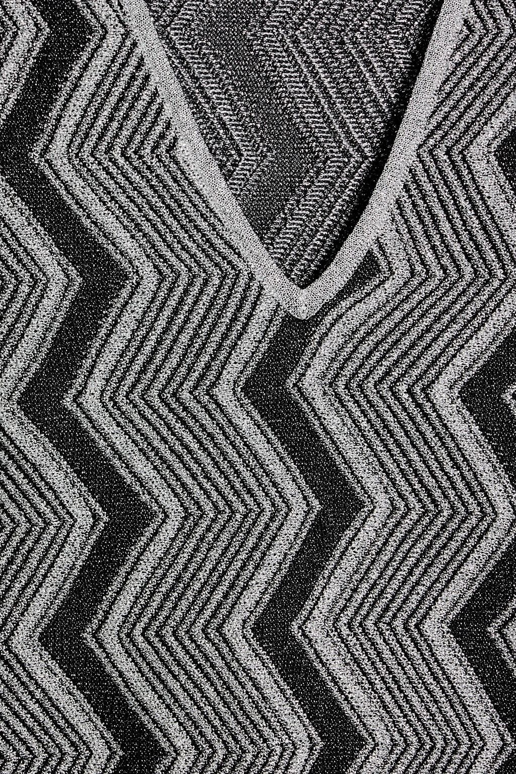 MISSONI Metallic crochet-knit mini dress