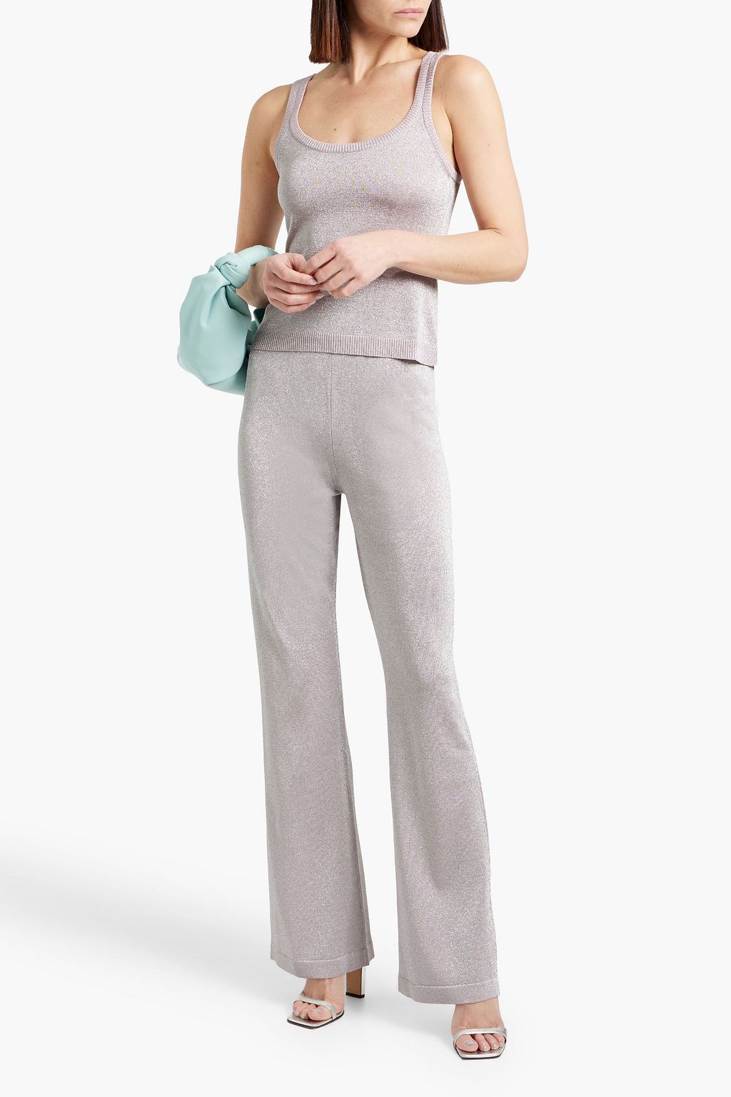MISSONI Metallic knitted bootcut pants