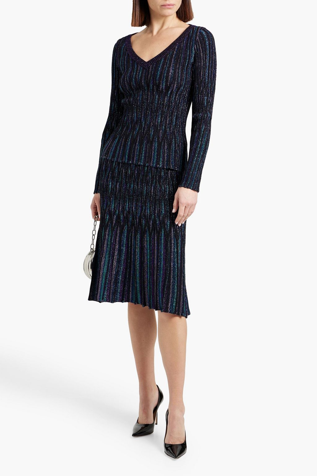 MISSONI Metallic jacquard-knit sweater