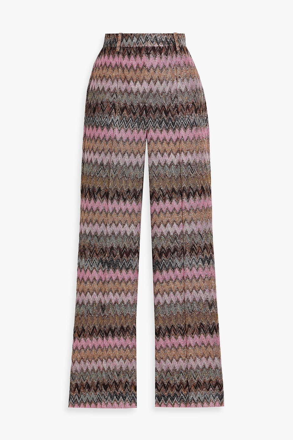 Missoni Metallic Crochet-knit Flared Pants In Multi