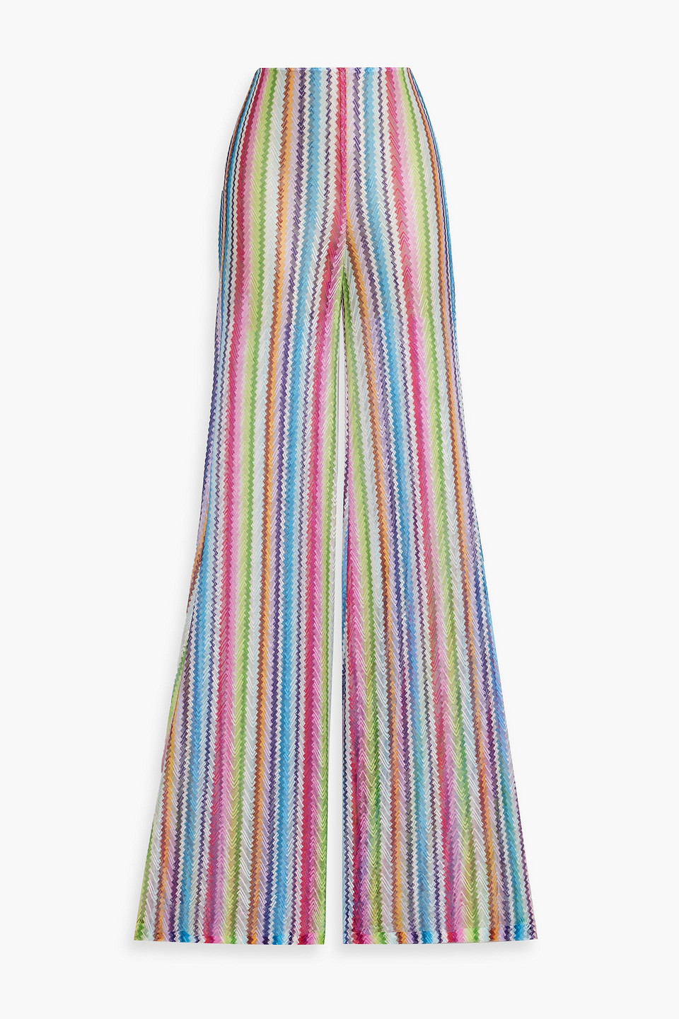 Missoni Crochet-knit Wide-leg Pants In Multicolor