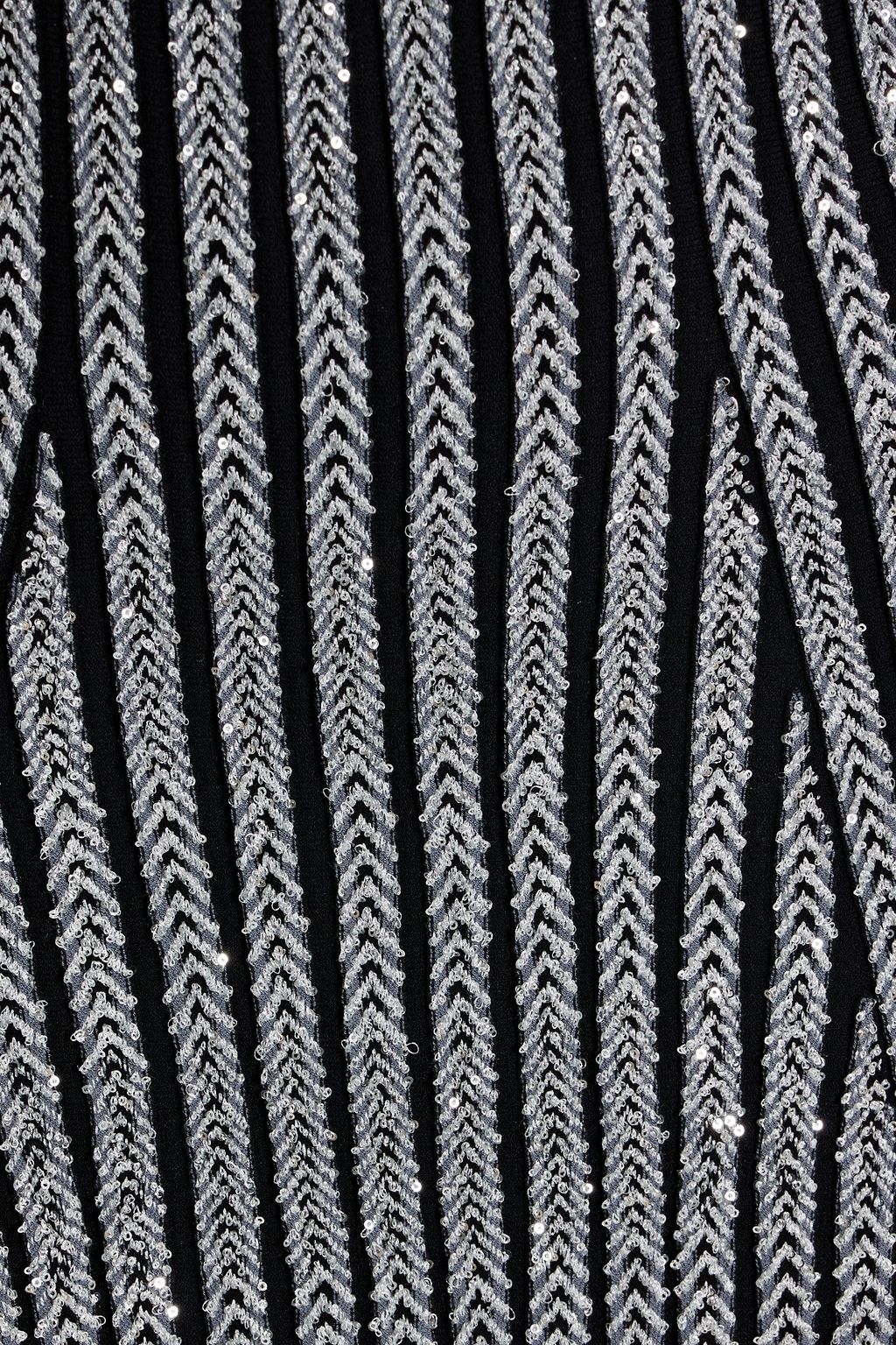 MISSONI Sequin-embellished ribbed-knit mini dress