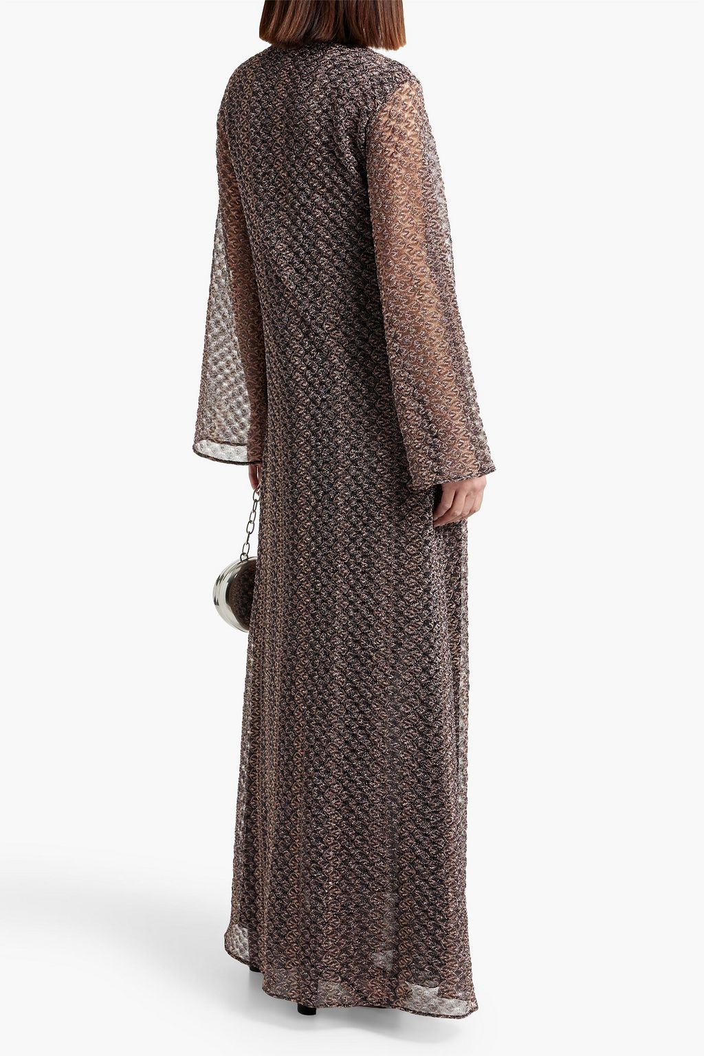MISSONI Metallic crochet-knit maxi dress