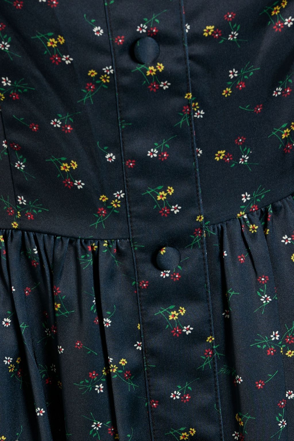 HVN Laura floral-print satin midi dress
