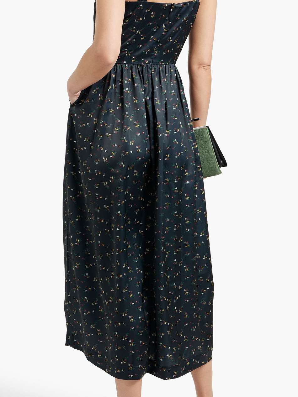 laura floral-print satin midi dress
