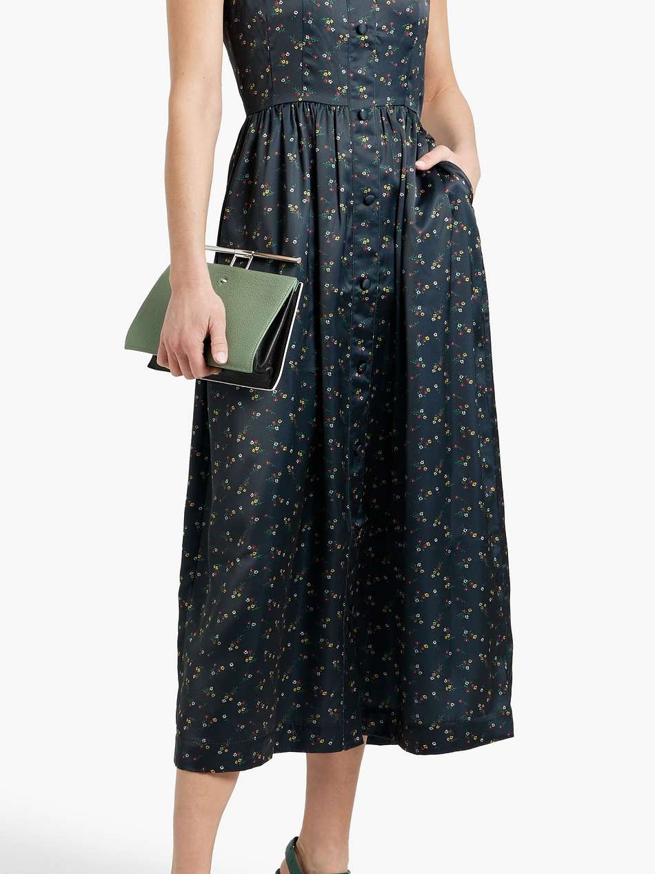 laura floral-print satin midi dress