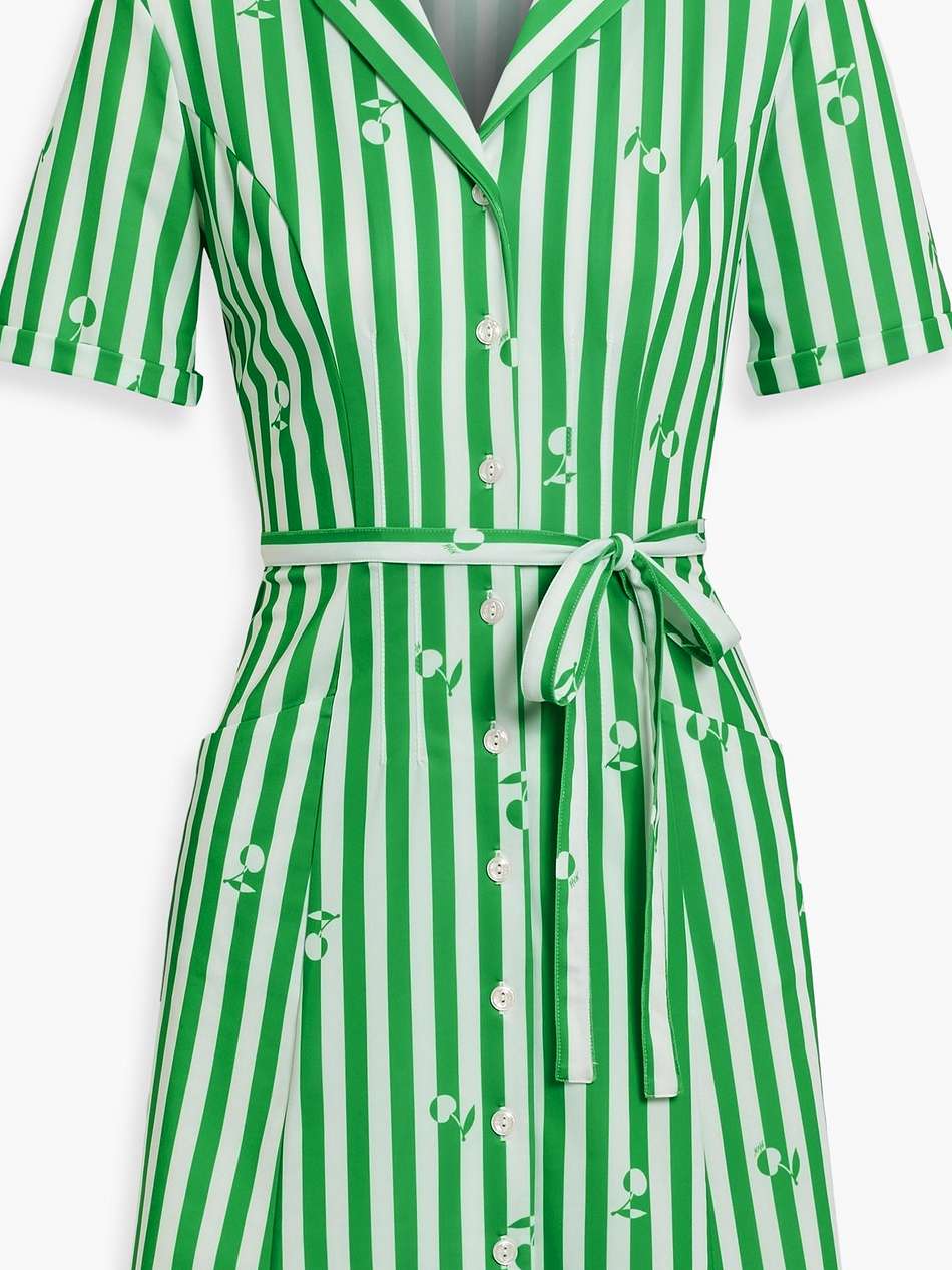 maria striped stretch-jersey mini dress