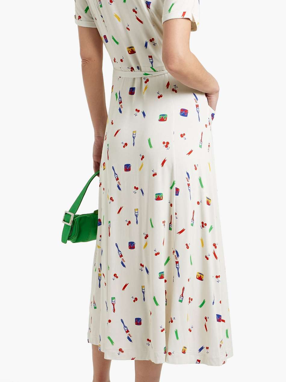 maria printed stretch-jersey midi dress