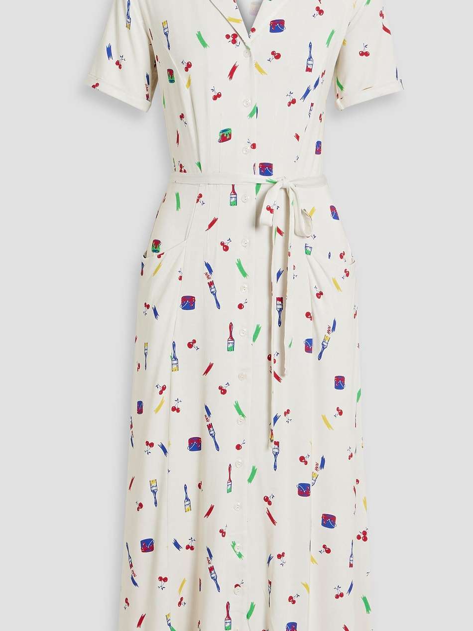 maria printed stretch-jersey midi dress