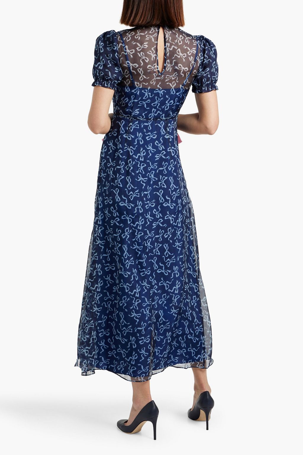 HVN Elizabeth printed silk-chiffon maxi dress
